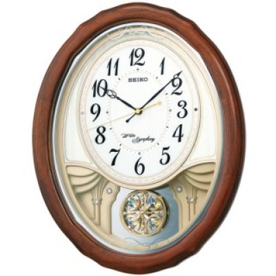 画像1: 木の温もりに包まれたエレガントな佇まいのデザイン掛け時計。ご贈答品、記念品に最適な掛け時計