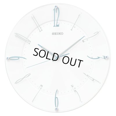 画像1: モダンで上質な空間にマッチするインテリア掛時計（ブルー）