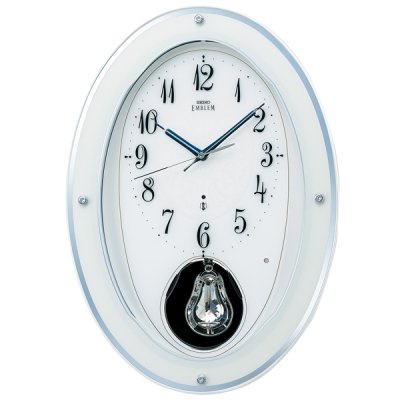 画像1: クラシックなデザイン掛け時計（ホワイト）