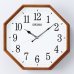 画像1: シンプルな木枠が美しいナチュラルテイストの掛時計（パイン材） (1)
