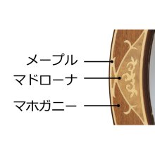 商品詳細3: 華やかな木象嵌で気品ある高級感がある天然木のお洒落な電波時計