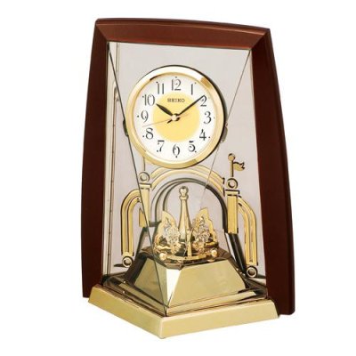 画像1: 木枠のスタイリッシュなデザイン置き時計