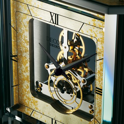 画像3: 伝統の優美な輝きをあしらった金箔高級置き時計