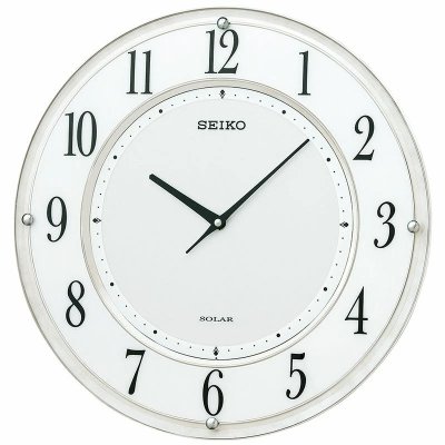 画像1: スタイリッシュな薄型デザインソーラークロック