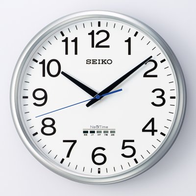 画像1: “電波”と“スマホ”でつながるから時刻ぴったりな掛け時計（シルバー）