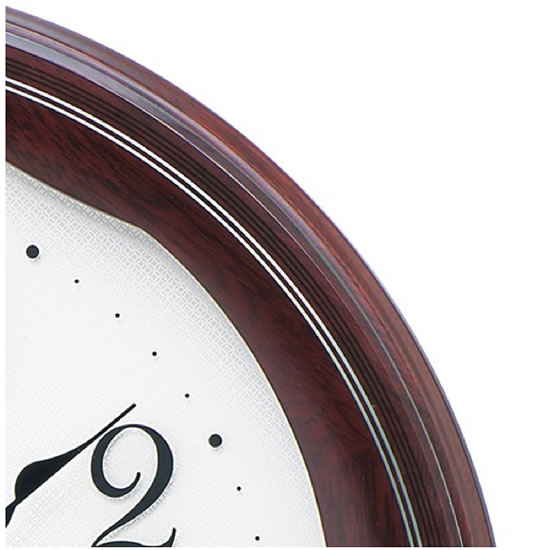 カットガラスと木枠のおしゃれなデザイン掛け時計 電波クロック Hs551b セイコークロックセレクトショップ