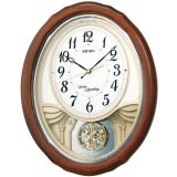 画像: 木の温もりに包まれたエレガントな佇まいのデザイン掛け時計。ご贈答品、記念品に最適な掛け時計