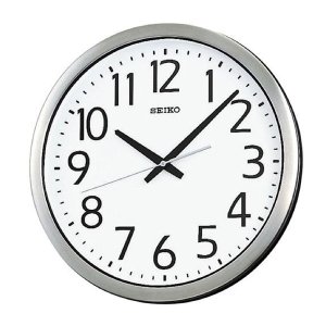 画像: ステンレス製防湿・防塵型 文字盤見やすい掛け時計