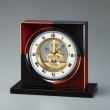 画像1: 白檀塗りスケルトンムーブ和モダンな高級置き時計