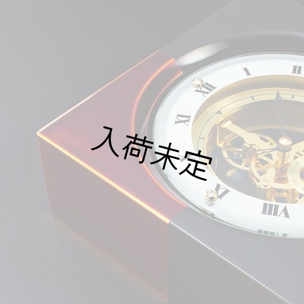 画像2: 白檀塗りスケルトンムーブ和モダンな高級置き時計