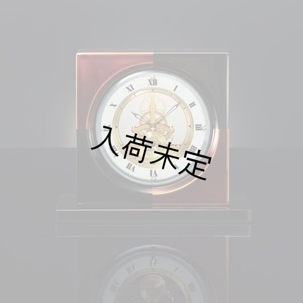 画像3: 白檀塗りスケルトンムーブ和モダンな高級置き時計