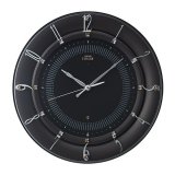 画像: 華やかなアクセントとして住空間に映えるモダンデザイン掛け時計（ブラック）