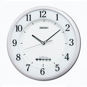 画像: “電波”と“スマホ”でつながるから時刻ぴったりな掛け時計（白色）
