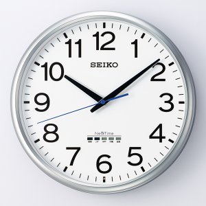 画像: “電波”と“スマホ”でつながるから時刻ぴったりな掛け時計（シルバー）