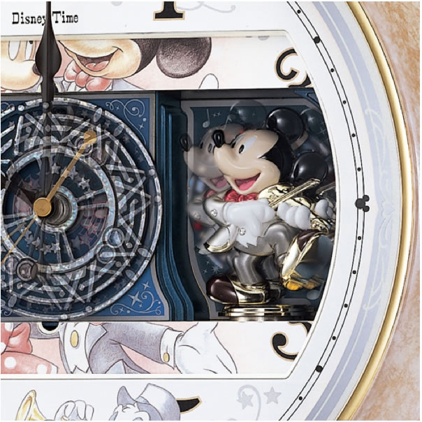 画像: ミッキーマウス電波からくり時計