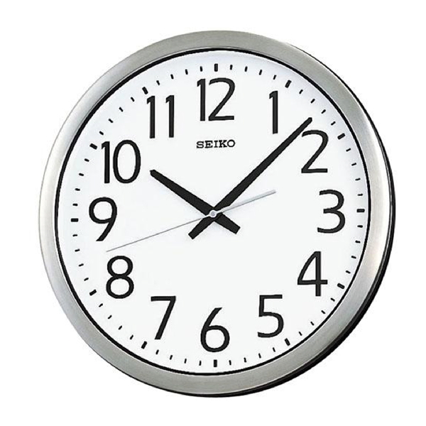 画像1: ステンレス製防湿・防塵型 文字盤見やすい掛け時計