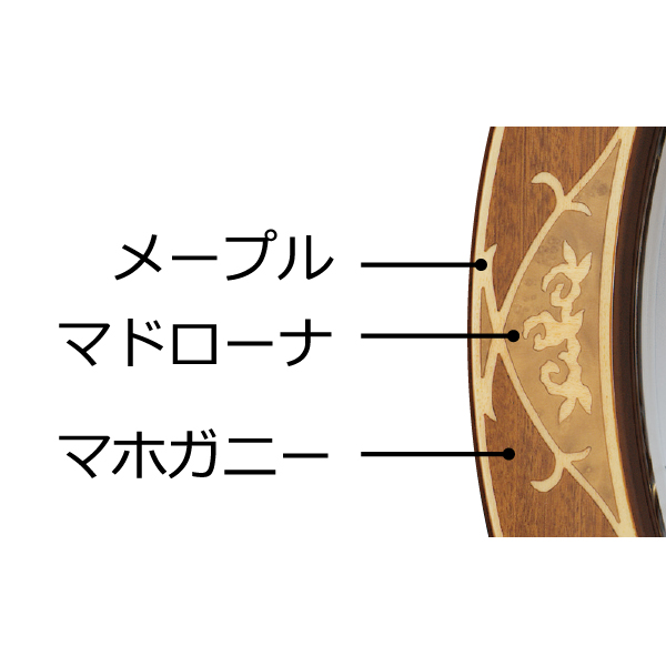 画像: 華やかな木象嵌で気品ある高級感がある天然木のお洒落な電波時計